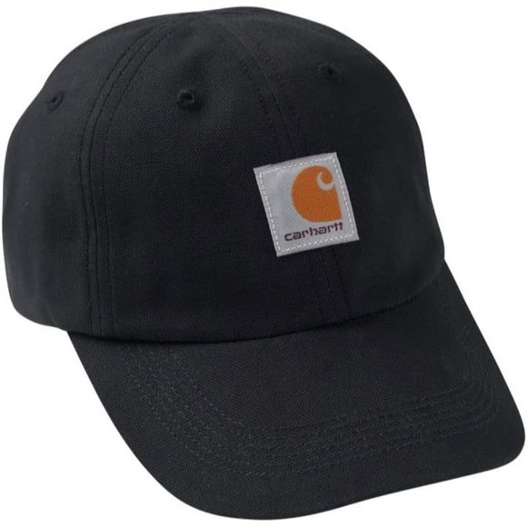 Carhartt Boys' Beautiful Signature Canvas Baseball Cap Hat - Caviar Black - Picture 1 of 1